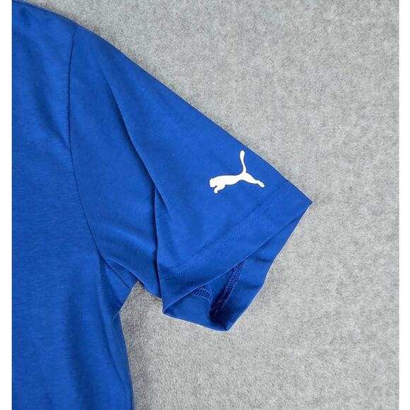 Puma FIGC Italia Badge T Shirt Mens Size Medium Blue Short Sleeve - Picture 8 of 16